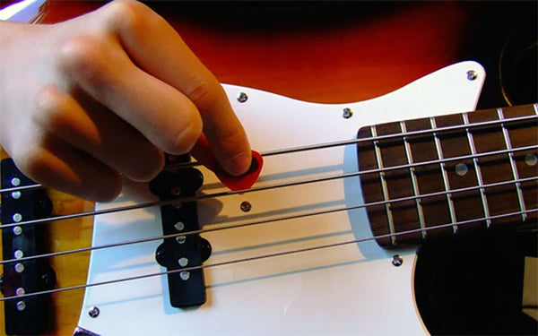 Bass Guitar With Pick or Finger, play guitar, guitar gear, guitar players, bass tones, playing chords, bass player