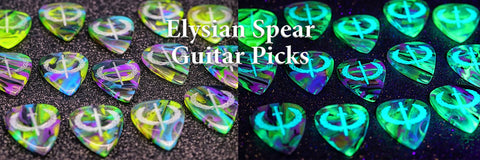 epoxy resin art guitar picks elysian spear plectrums