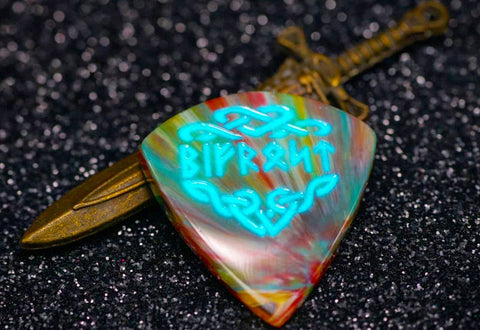 epoxy resin art guitar pick  plectrum bifrost