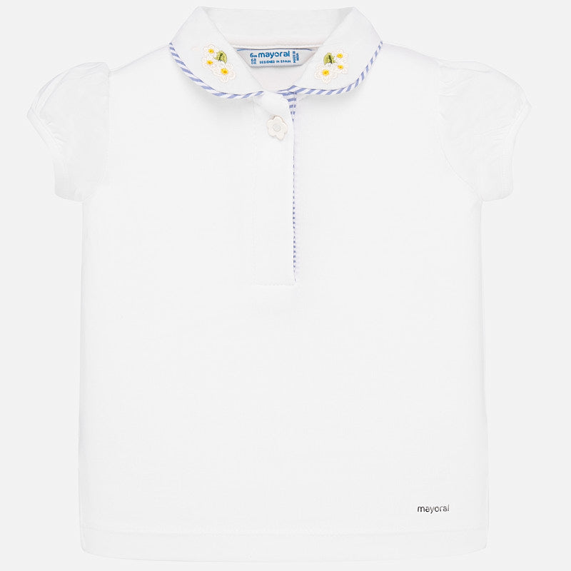 Mayoral Baby Girl SS20 White Polo Top 1167 – Bumkins Designer Kids