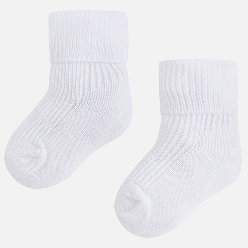 baby boy white ankle socks