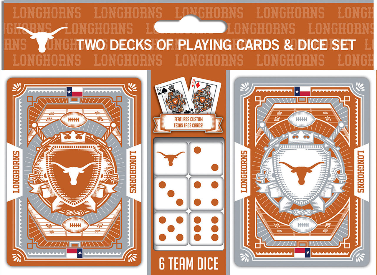 Texas Longhorns Playing Cards and Dice Set - Masterpieces Puzzle Company