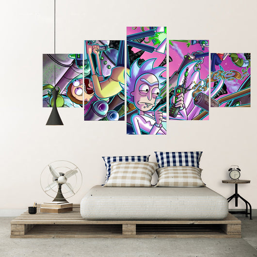 5 Piece Rick And Morty Canvas - 