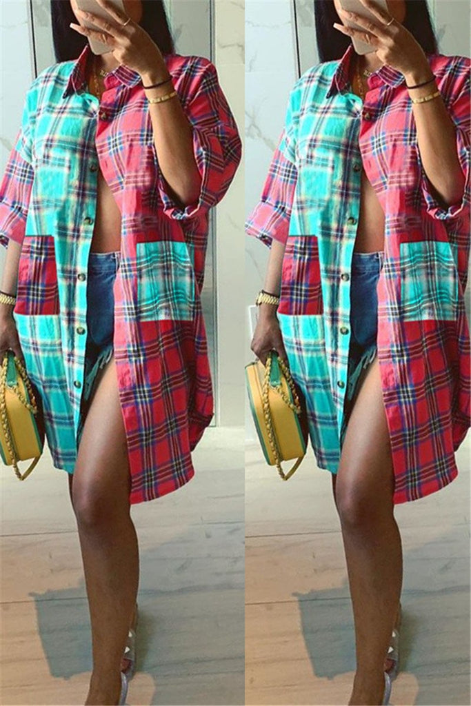 tartan shirt dress