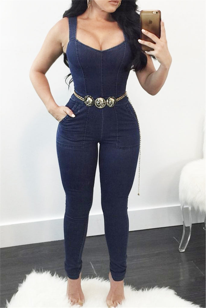 denim all in one jumpsuit