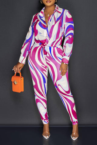 

Striped Knotted Long Sleeve Top & Pants