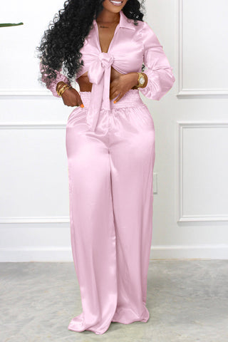 

Strapped Solid Color Elastic Band Two Piece Sets