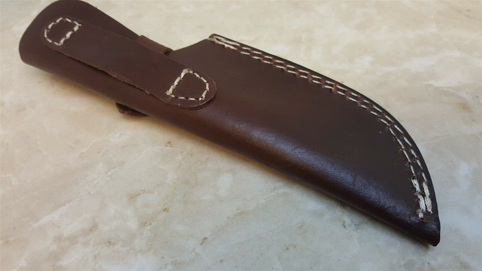 Leather Belt Sheath for up to 3 3/4" Fixed Blade Knife Internal Welt