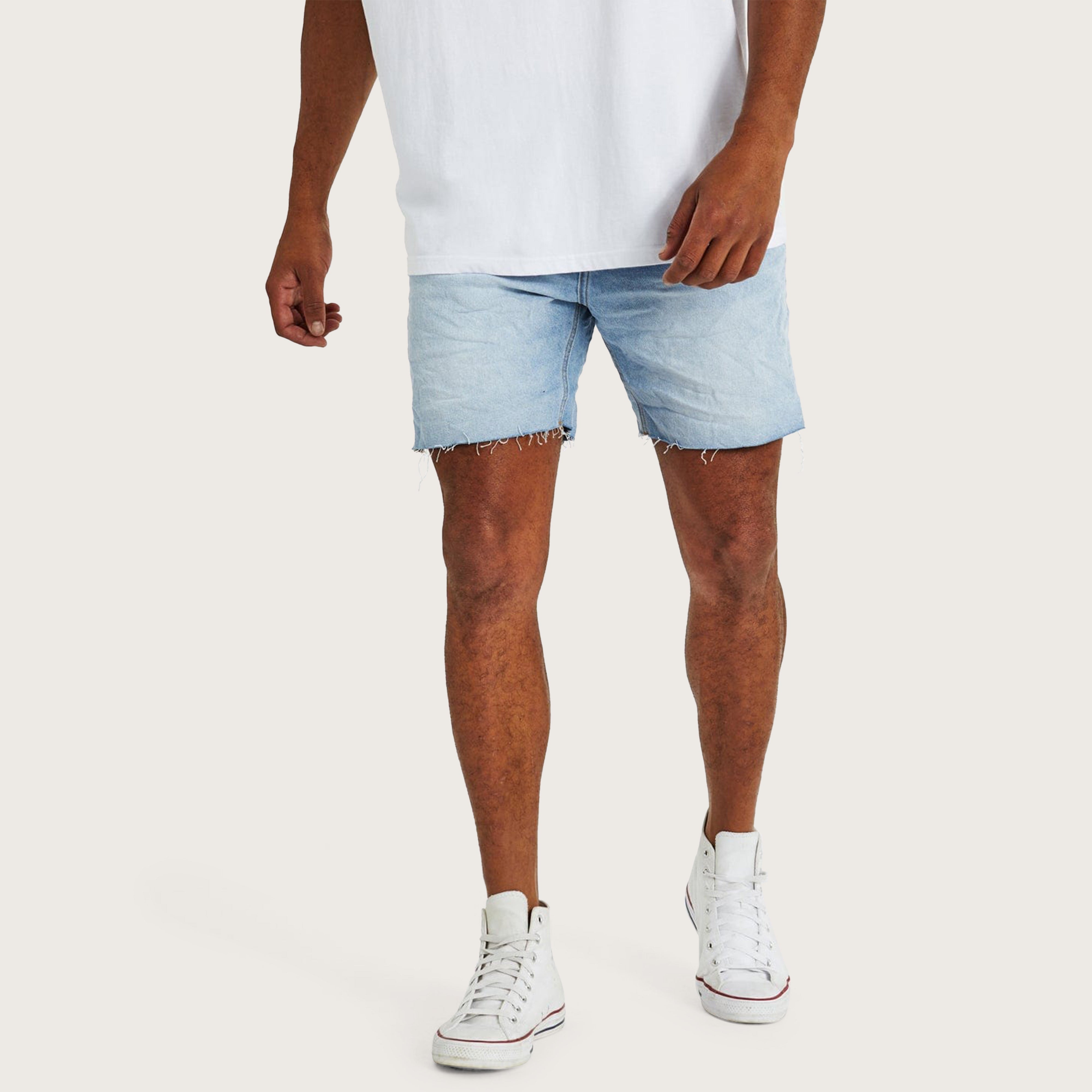 KS5 Slim Denim Shorts Sunbleached Blue - Kiss Chacey product image