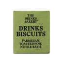 THE DRINKS BAKERY BISCUITS - Parmesan Toasted Pine Nuts & Basil Biscuits - 3x8 SRP 20g packs - Snack Revolution