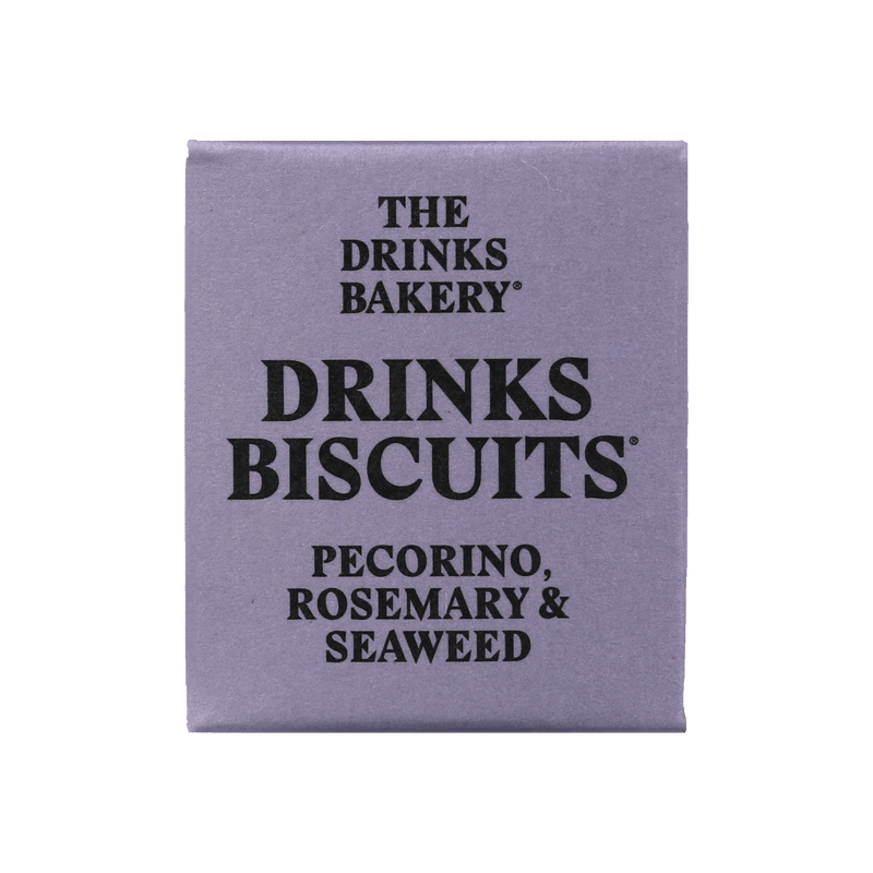 THE DRINKS BAKERY BISCUITS - Pecorino, Rosemary & Scottish Seaweed - 3x8 SRP 20g packs - Snack Revolution