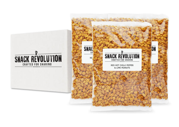 BULK NUTS - RED HOT CHILLI PEPPER & LIME - Temple Bar Craic'd Chilli & Lime Peanuts - Snack Revolution