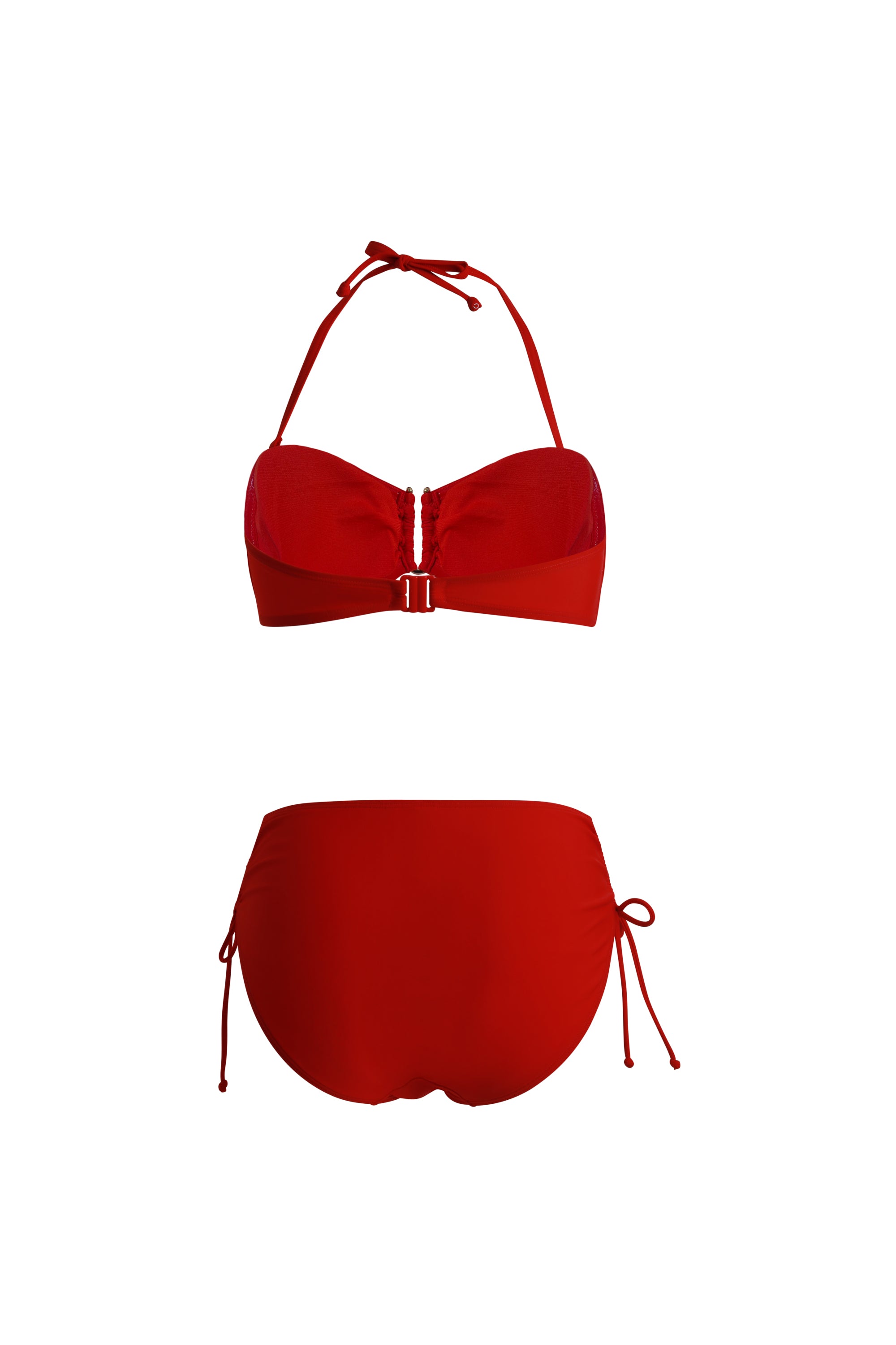 Linzi Swim Red Bandeau Bikini With Detachable Straps 