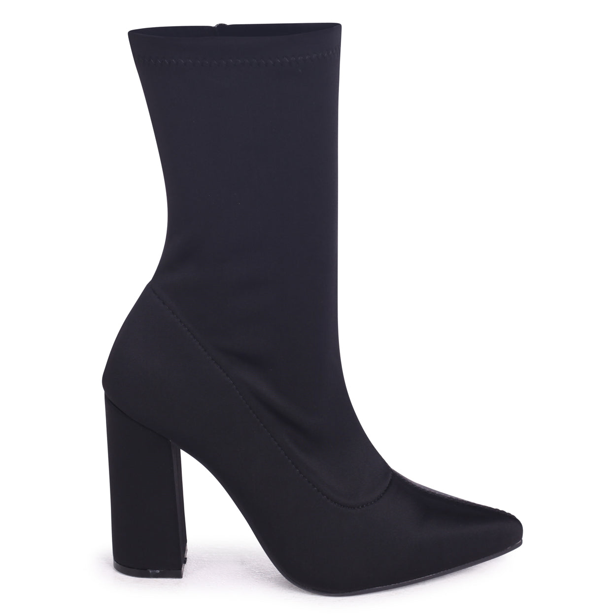 black lycra ankle boots