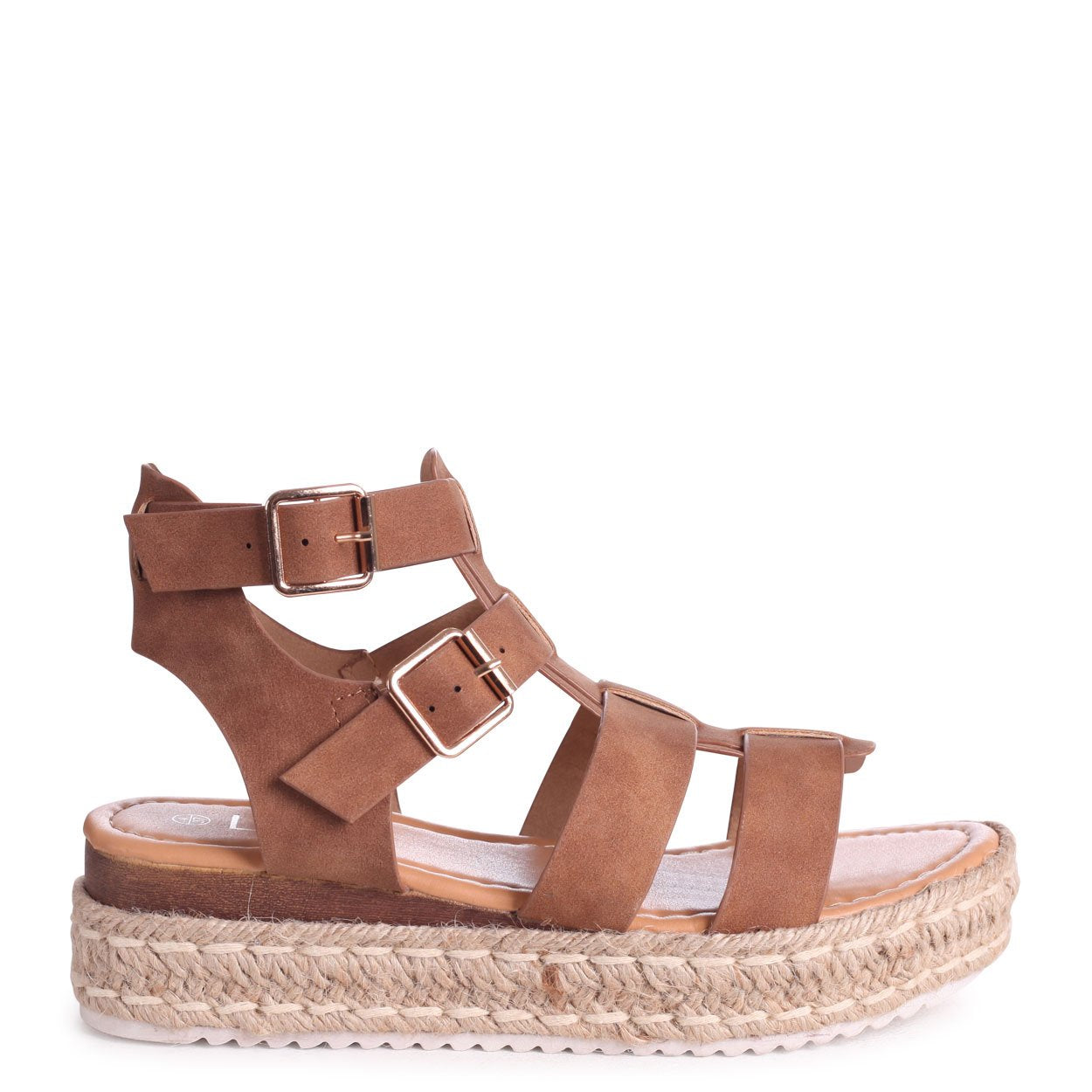 tan gladiator wedges