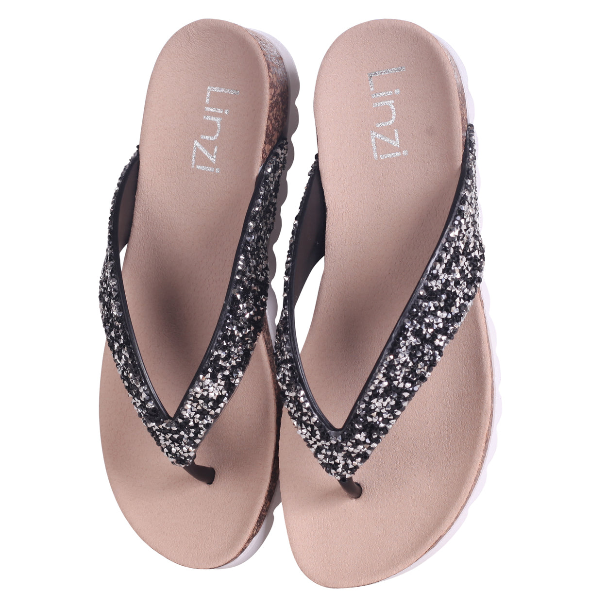 Flip Flop With Glitter Straps – Linzi