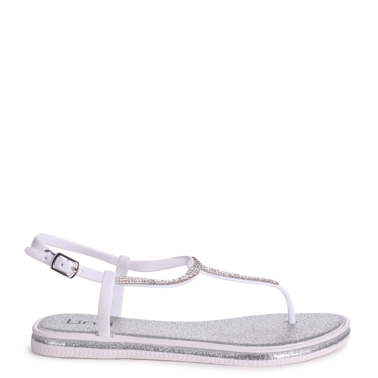 diamante jelly flip flops