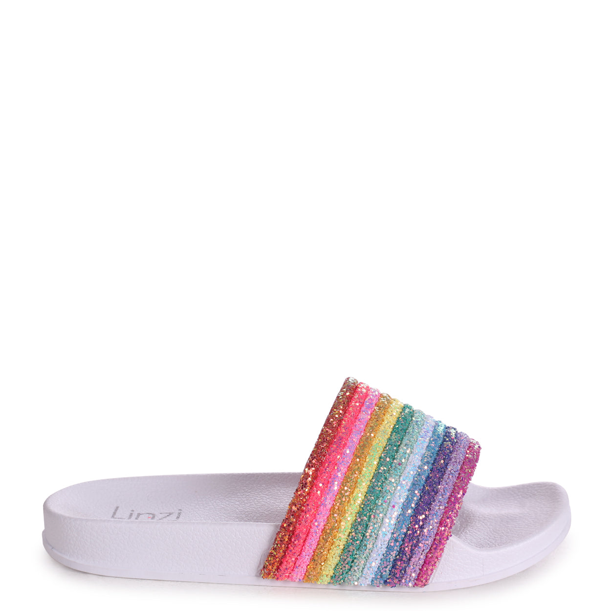 rainbow glitter sandals