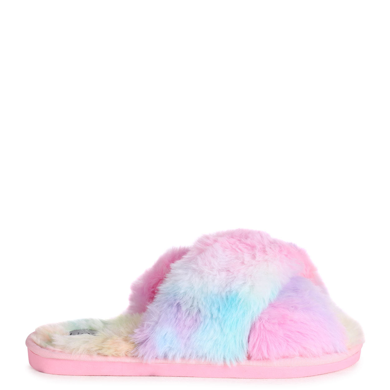 fluffy crossover slippers