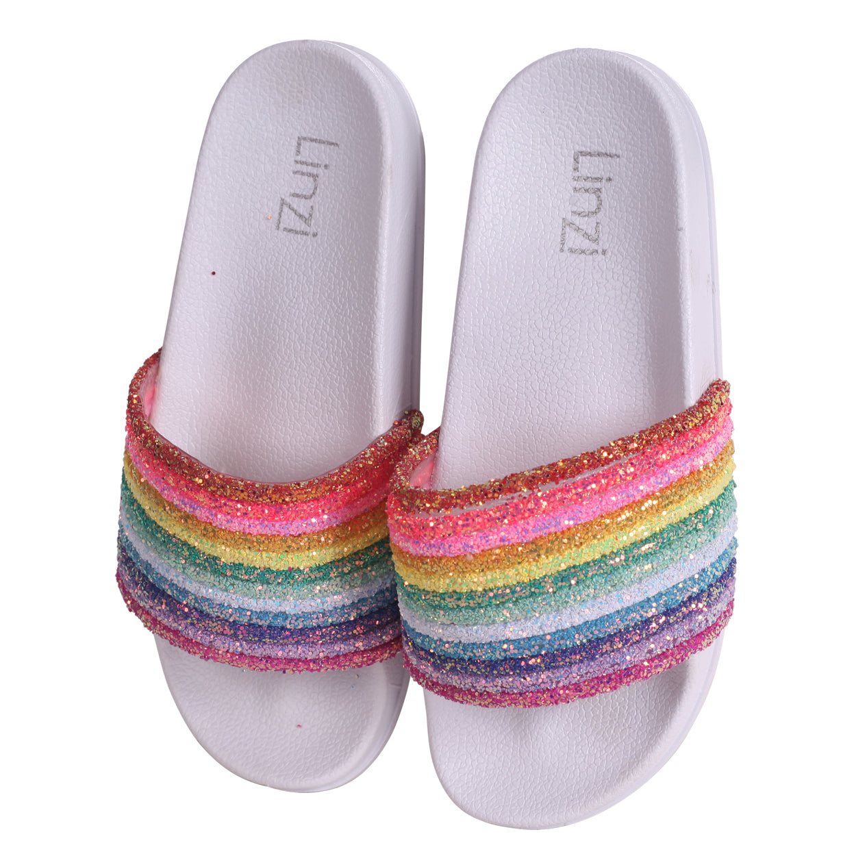 rainbow glitter sliders