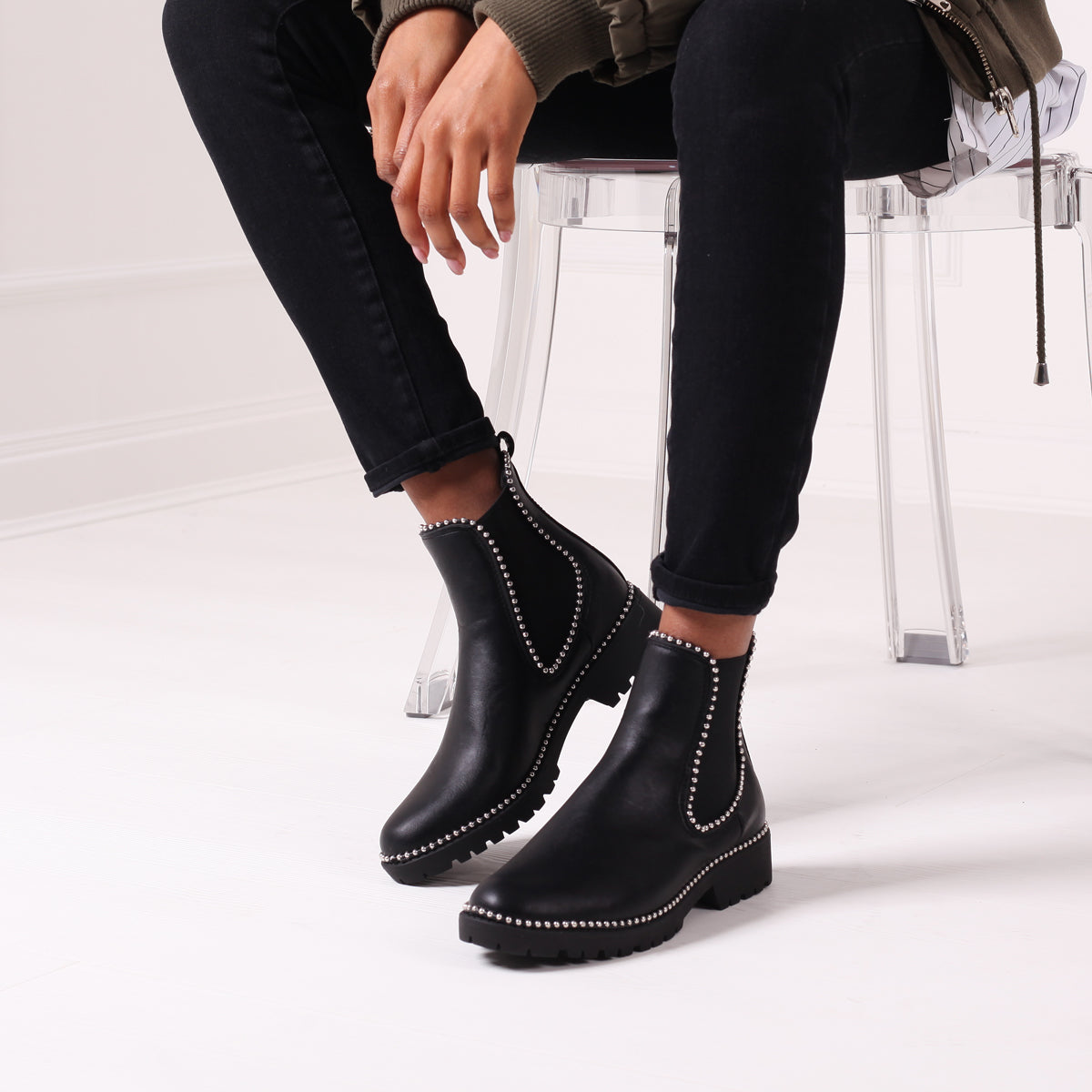 simple black ankle boots