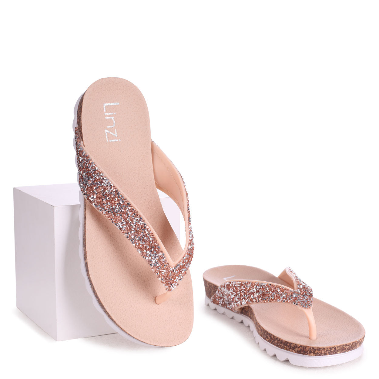 Flip Flop With Glitter Straps – Linzi