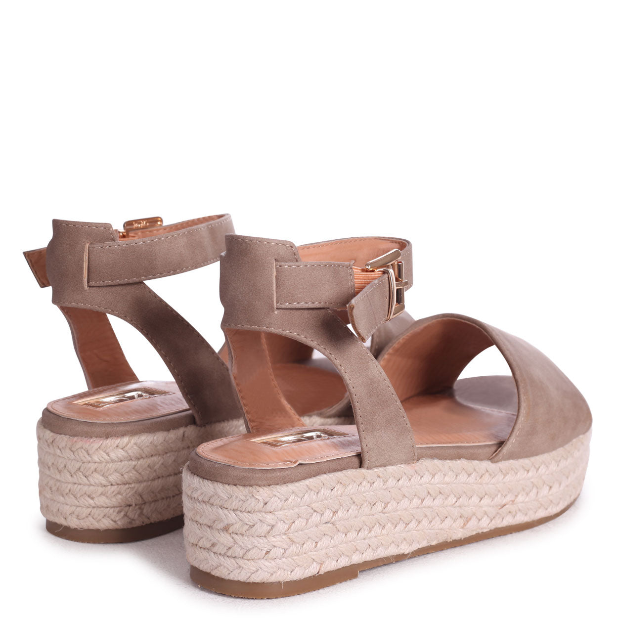 mocha espadrille flatform sandal