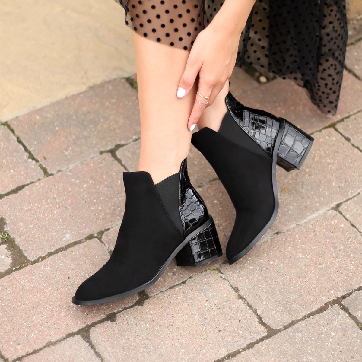 Block Heeled Ankle Boot – Linzi