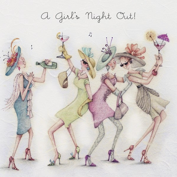 Greeting Card - A Girls Night Out ! Berni Parker – GingerInteriors.co.uk