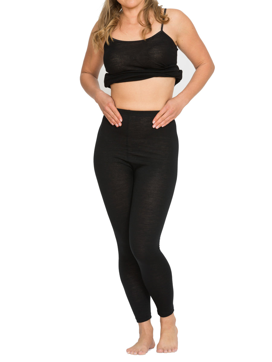 Superfine Merino Thermals Womens Leggings - New Zealand Nature