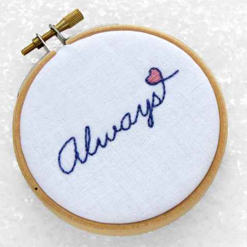 Free love heart embroidery pattern
