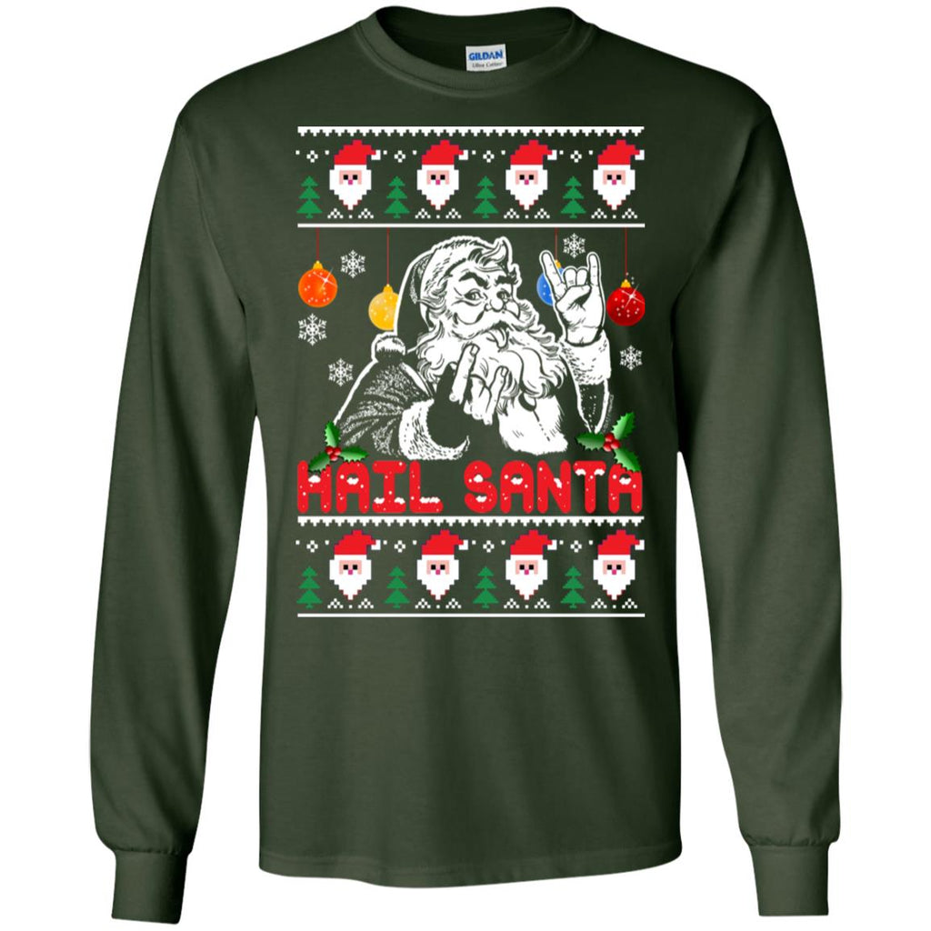 Hail Santa Christmas Sweater TeeDragons