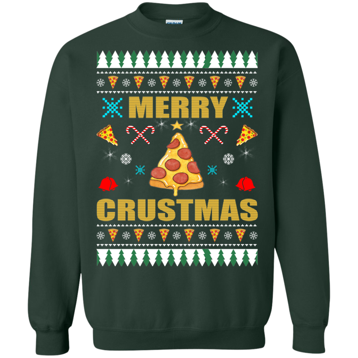 Merry Crustmas Christmas Sweater | TeeDragons.com