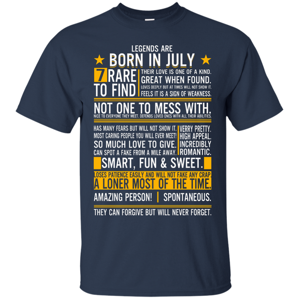 Legends Are Born In July Shirt, Hoodie, Tank - TeeDragons