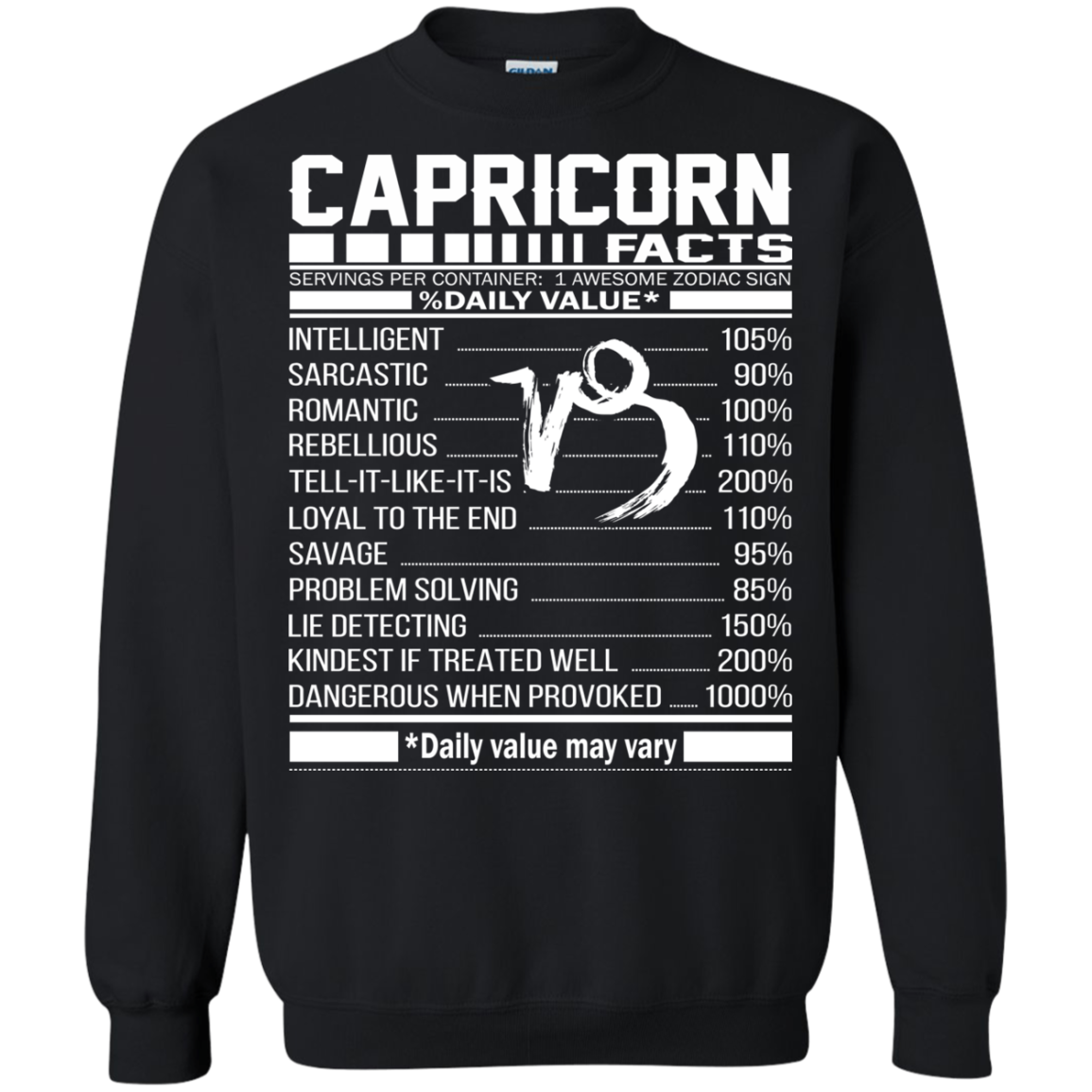 Capricorn Facts - Awesome Zodiac Sign - %Daily Value Shirt, Hoodie ...
