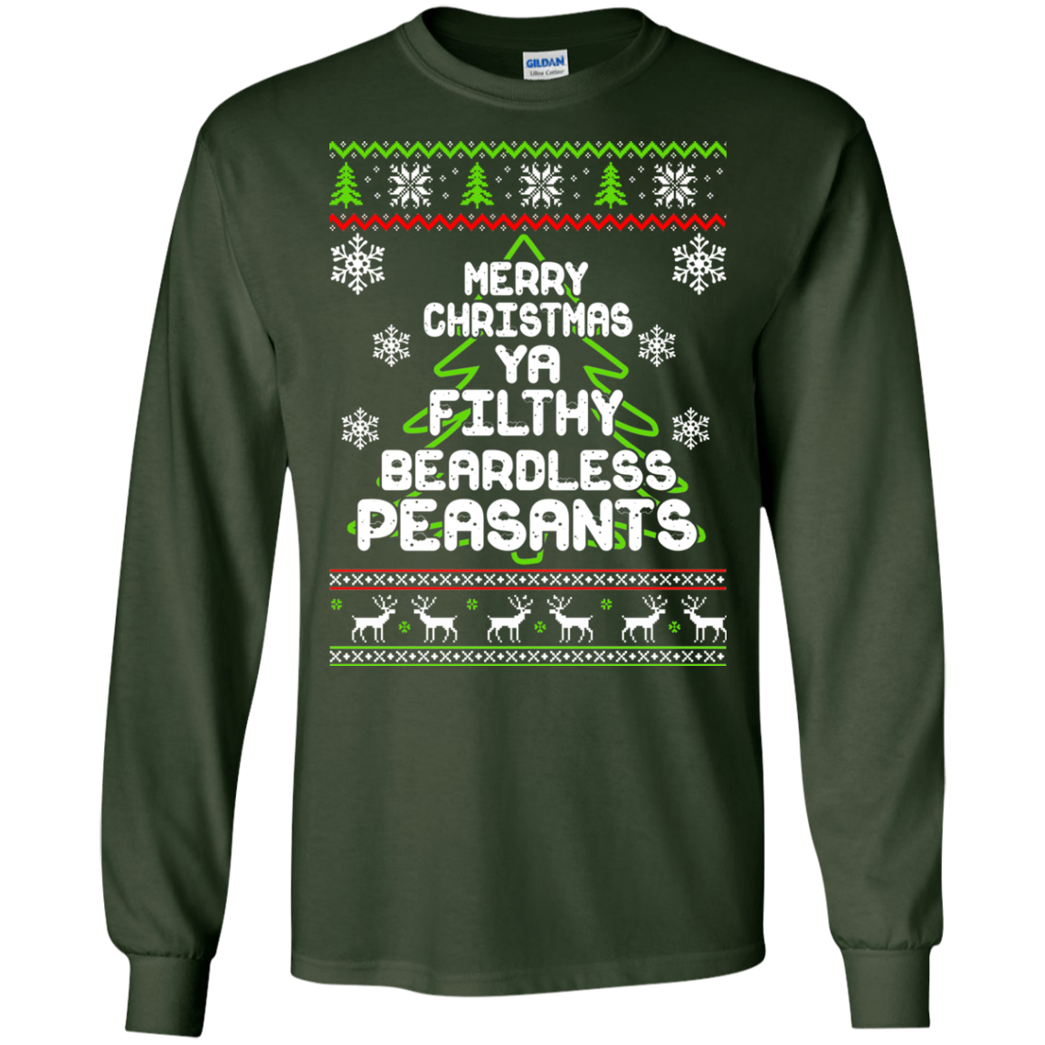 Merry Christmas Ya Filthy Beardless Peasants Christmas Sweater - TeeDragons