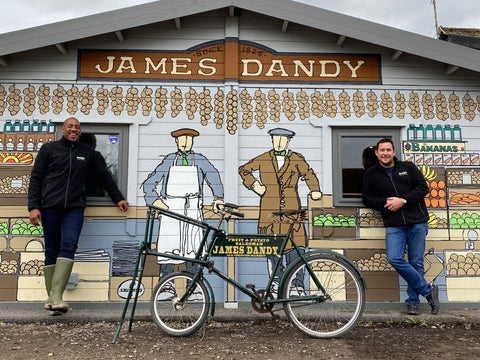 Adam Dandy with Dandys Brand Ambassador Dion Dublin