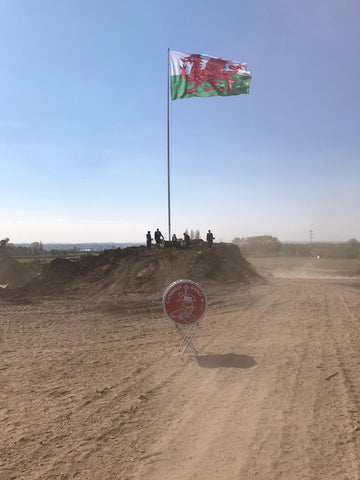 Largest Welsh Flag in UK raised at Dandys Topsoil