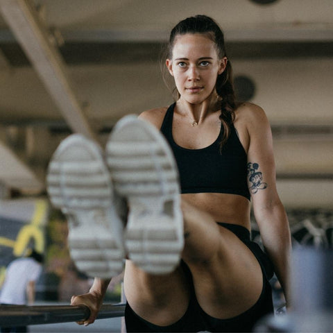 Fit woman doing CrossFit workout