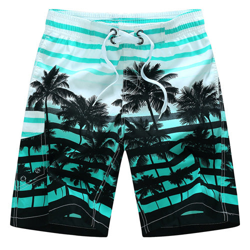 Quick Dry Coconut Tree Drawstring Men Beach Shorts – PriceSolution4U™