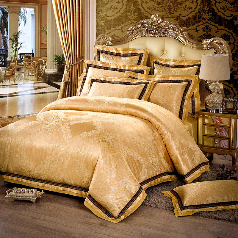 Luxury Jacquard Bedding Sets Ensembles Queen/King Size Duvet Cover