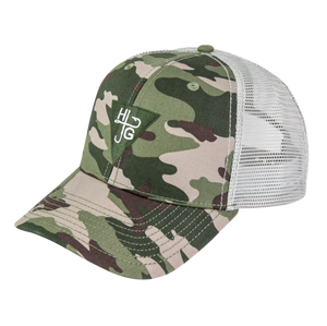 Camo High-Crown Trucker Hat | Hook+Gaff