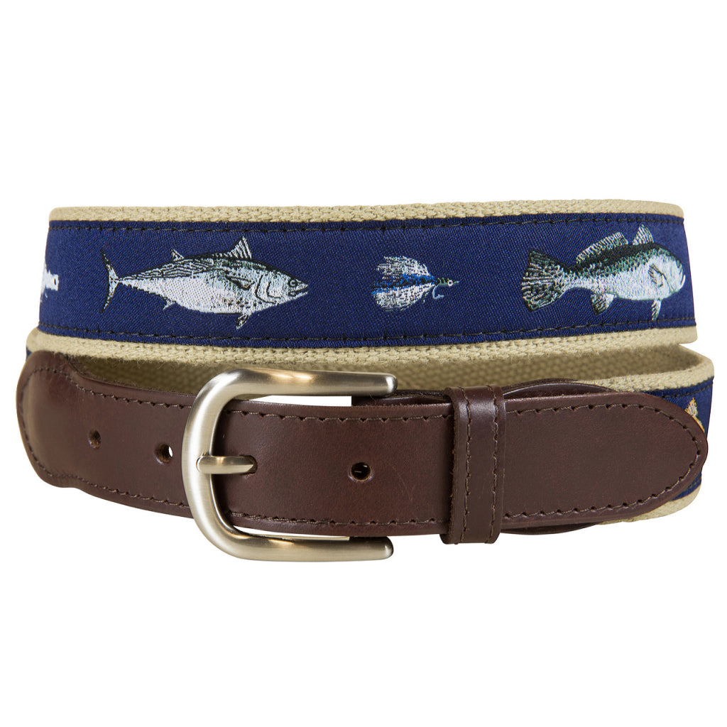 Belted Cow Megan Boyd Flies Leather Tab Belt - The Compleat Angler