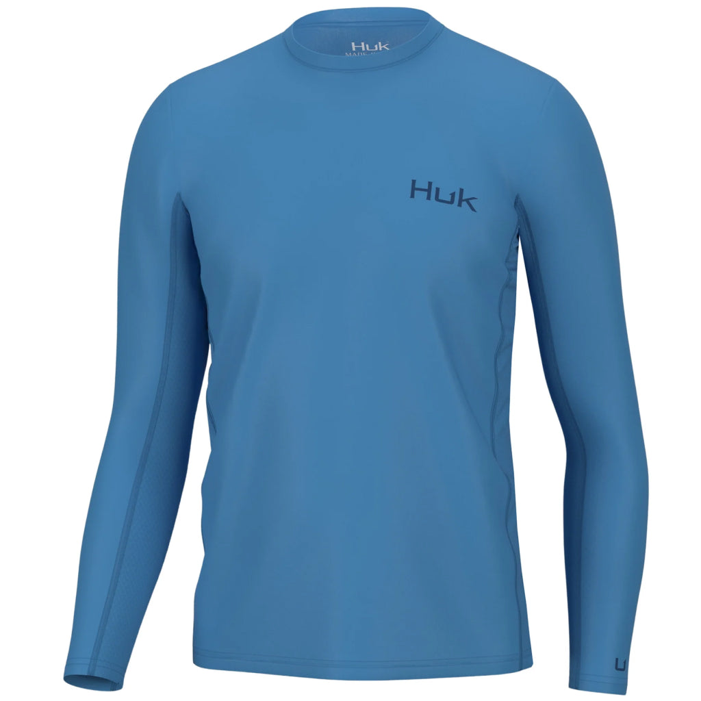 Huk Fishing Tide Point Break Minicheck Shirt for Men in Blue