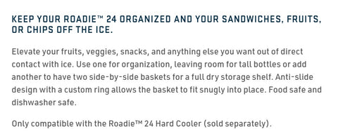 YETI Roadie 24 Hard Cooler Basket
