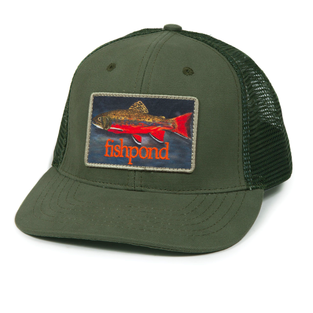 Fishpond Rainbow Trout Trucker Hat - Olive - The Compleat Angler