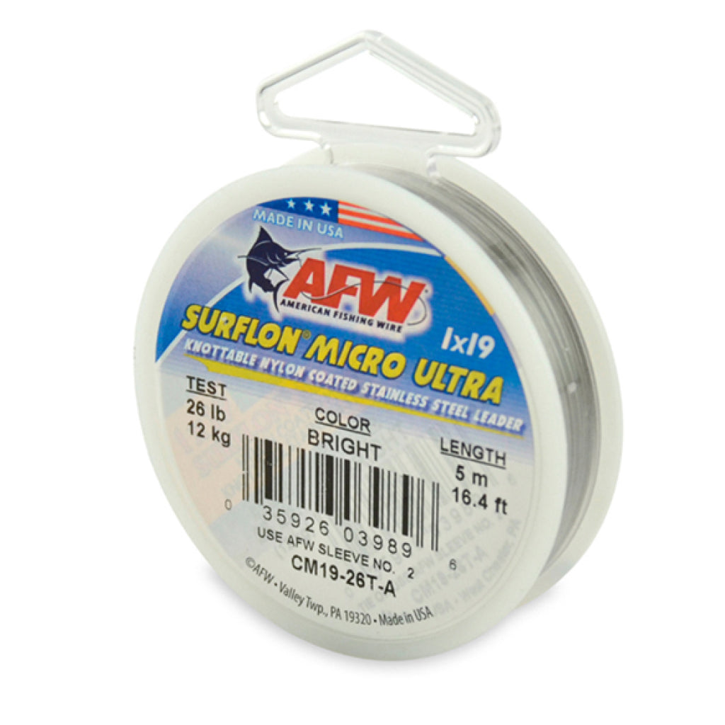 American Fishing Wire Surflon Micro Supreme Nylon Coated 7x7 Stainless Steel Leader Wire