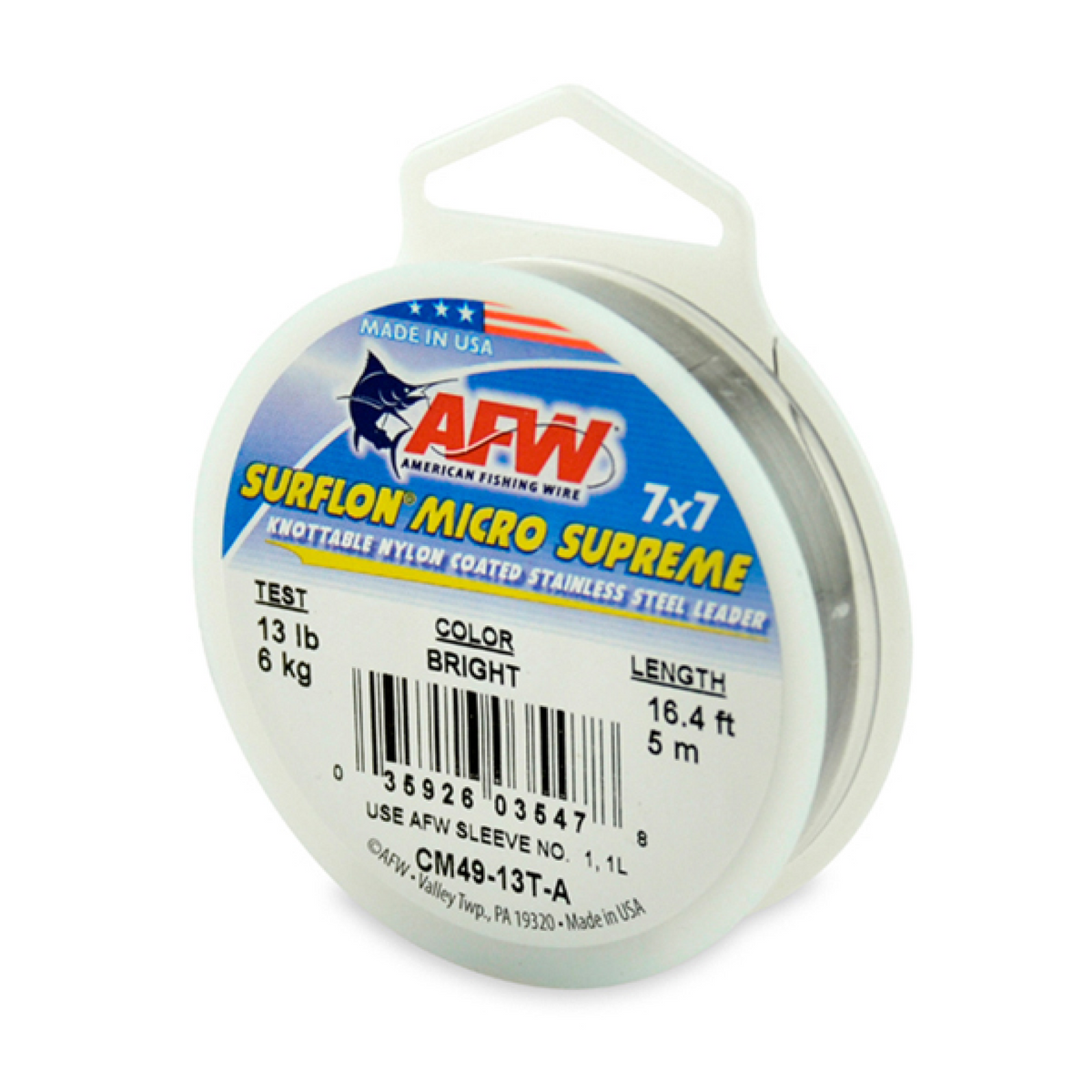 American Fishing Wire Surflon Micro Ultra, 17-Pound, 5 Meters, Black