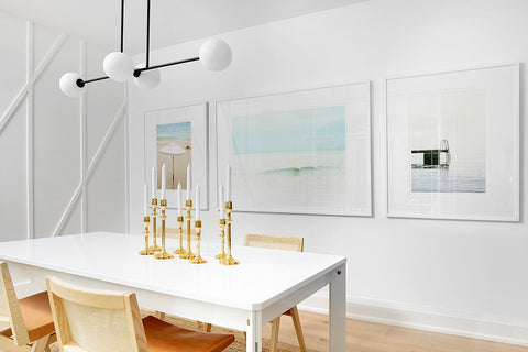 Fine art prints by Cattie Coyle Photography in dining room