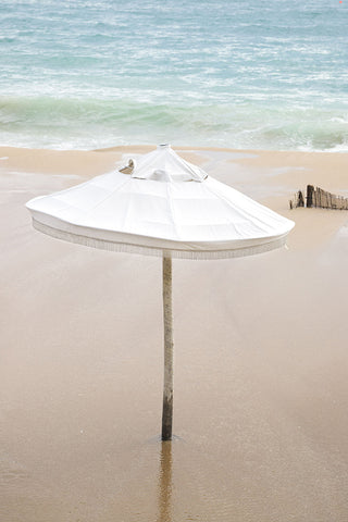 Beach umbrella art print by Cattie Coyle Photography